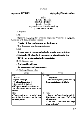 Giáo án tuần 5 lớp 2 - Năm học 2015-2016